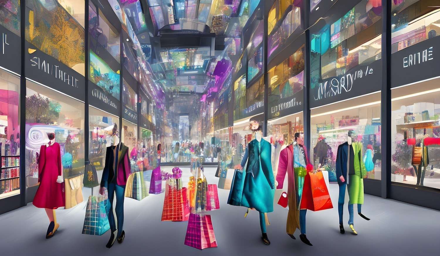 Futuristic fashion mall